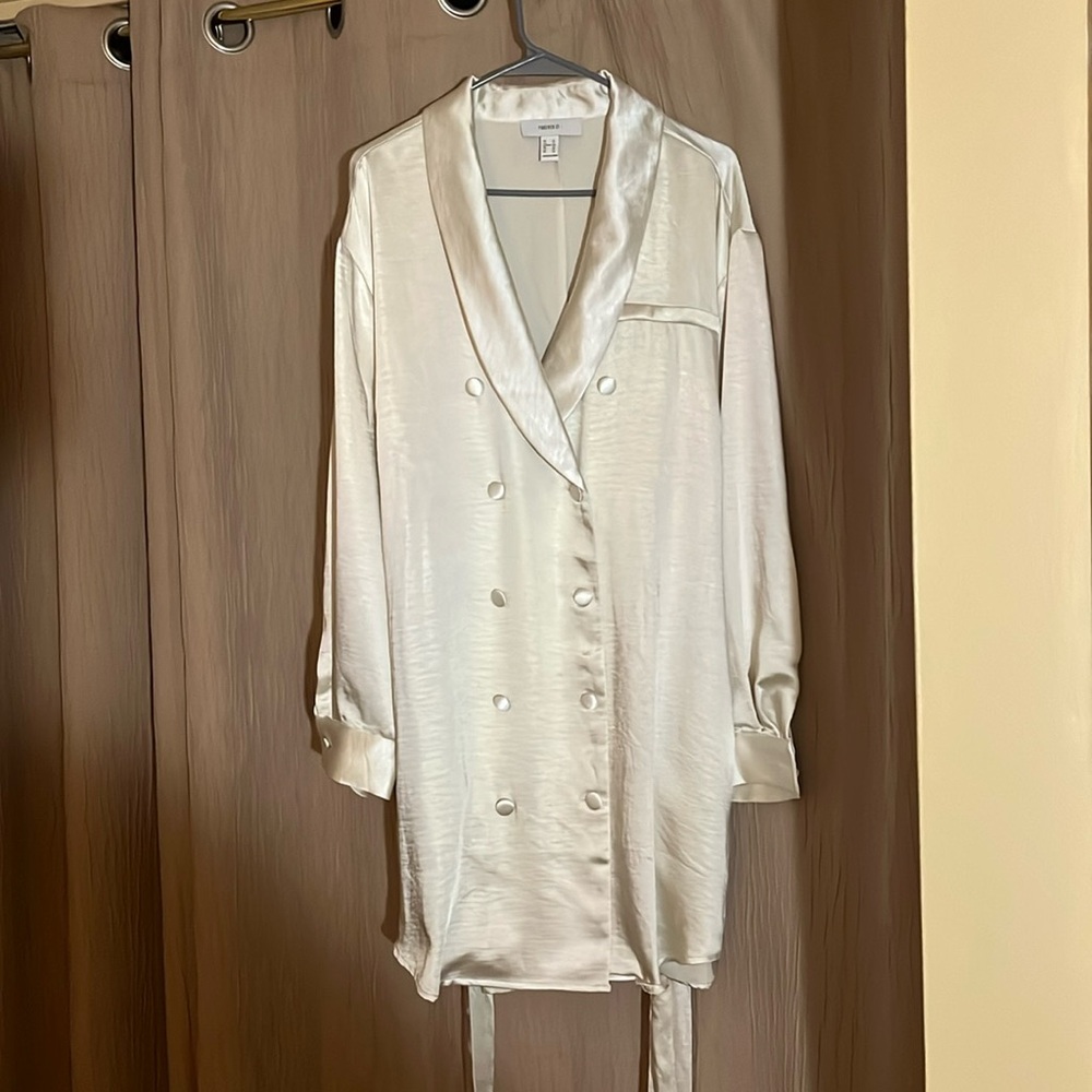 PLUS SIZE! Cream Blazer Dress